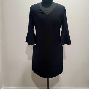 Karl Lagerfeld Black Dress with Bell Sleeves